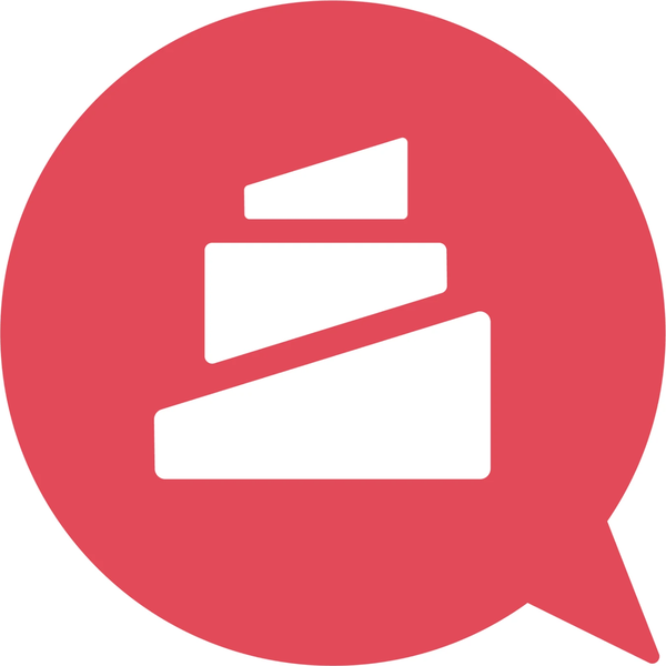 Cake speech bubble logo